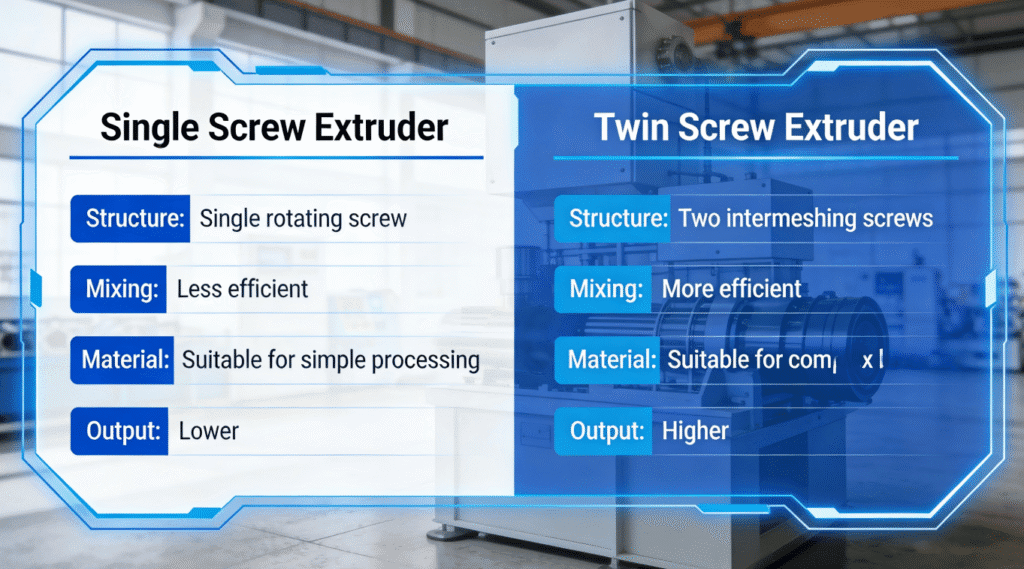 How should food enterprises choose between twin-screw extruders and single-screw extruders - puffed snack food extruder machine